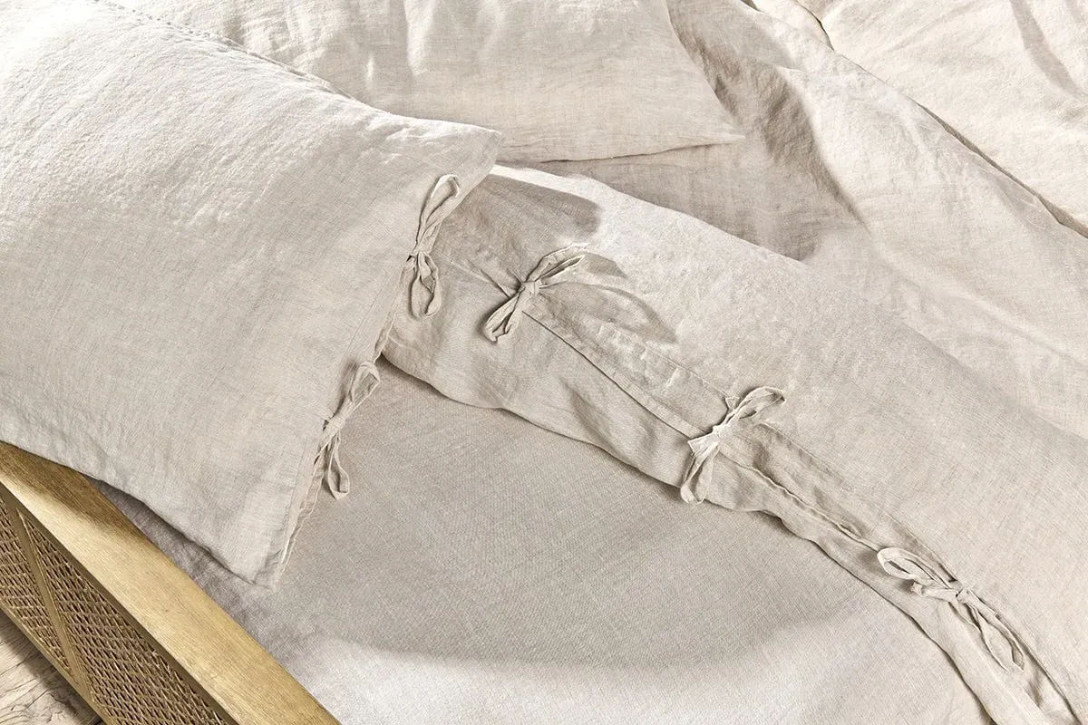 Adya King Size Duvet Cover - Natural, Linen
