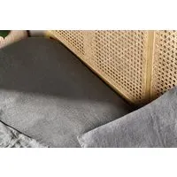 Adya Super King Fitted Sheet - Charcoal, Linen