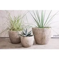 Affiti Medium Clay Planter - Antique Grey alternate view