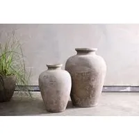 Affiti Small Tapered Pot - Antique Grey, Clay alternate view