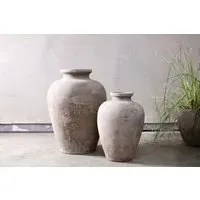 Affiti Large Tapered Pot - Antique Grey, Clay