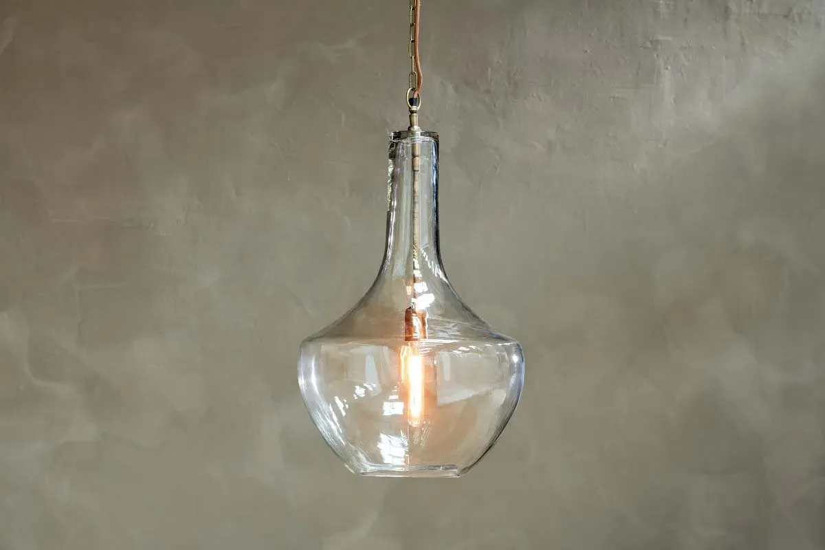 Agatarla Recycled Glass Pendant Light - Clear