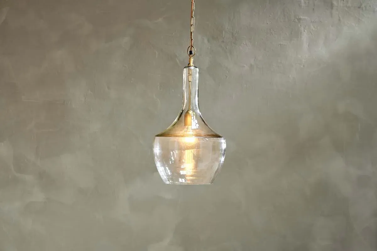 Agatarla Small Recycled Glass Pendant Light - Clear image