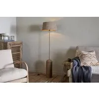 Agua Grooved Floor Lamp Base - Natural, Mango Wood alternate view