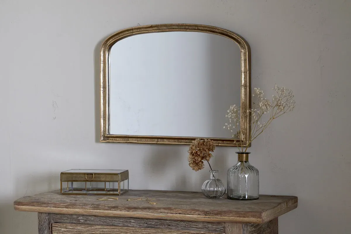 Almora Extra Small Arched Mirror - Antique Brass image