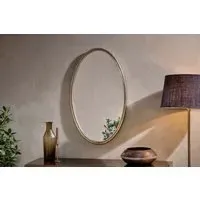 Almora Oval Mirror - Antique Brass