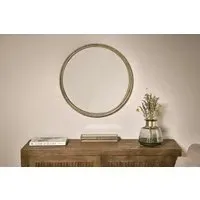 Almora Small Round Mirror - Antique Brass