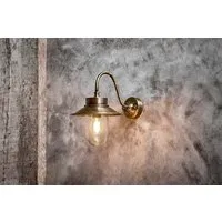 Alwar Outdoor Wall Light - Antique Brass, Glass alternate view