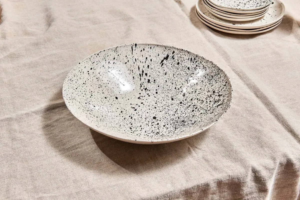 Ama Large Serving Bowl - Splatter image