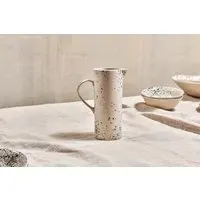 Ama Splatter Jug - White, Stoneware