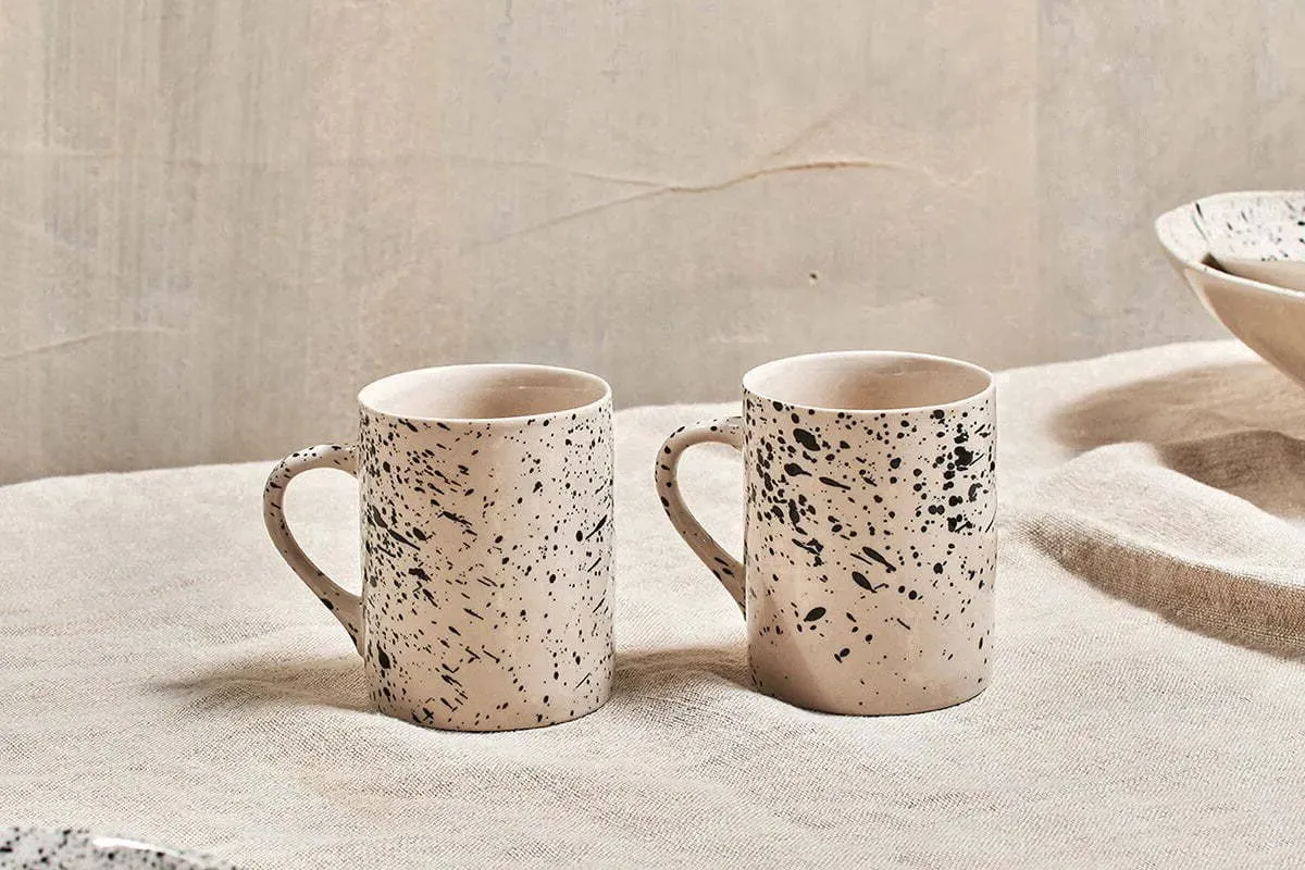 Ama Set of 2 Mugs - Off White, Black product
