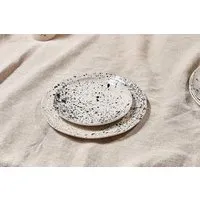 Ama Splatter Plate - Off White & Black, Stoneware alternate view
