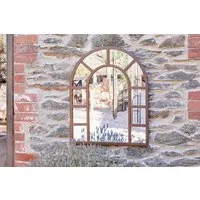 Amaga Arched Outdoor Mirror - Antique Black