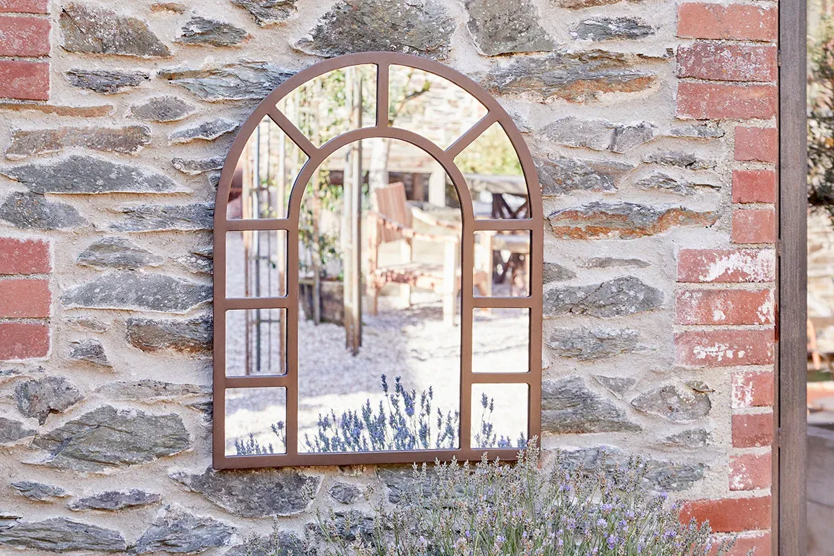 Amaga Arched Outdoor Mirror - Antique Black image