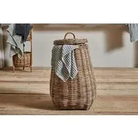 Amandi Rattan Laundry Bin with Lid - Natural