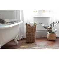 Amandi Rattan Toilet Roll Holder with Storage - Natural