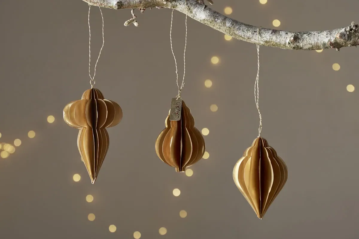 Amata Baubles Set of 3 - Antique Brass by NKUKU