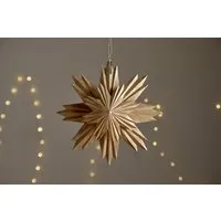 Amata Hanging Star Decoration - Antique Brass by NKUKU, alternate view
