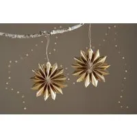 Amata Star Baubles Set of 2 - Antique Brass by NKUKU, image 2