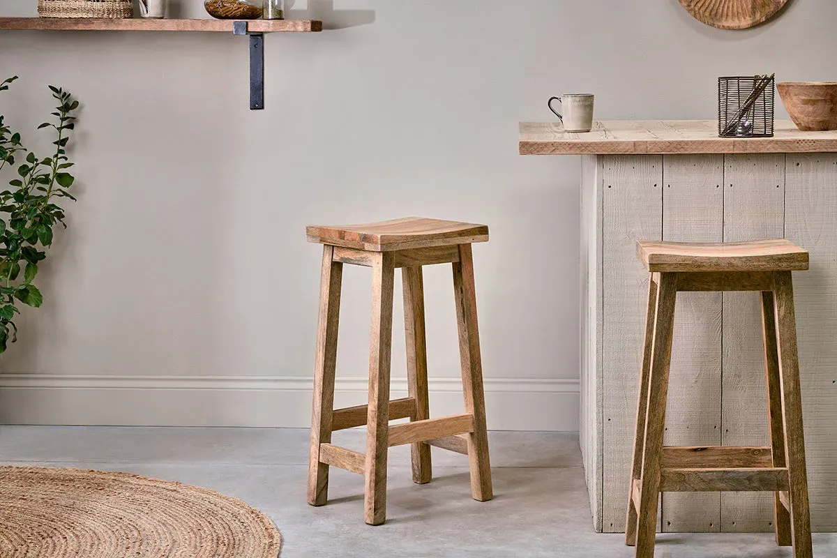 Ambi Tall Dining Stool - Natural, Mango Wood image