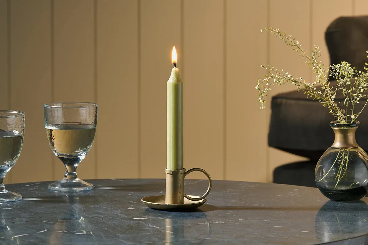 Amri Iron Candlestick - Antique Brass