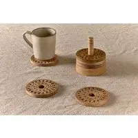 Anali Mango Wood Coasters - Natural