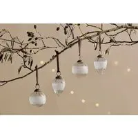 Anara Etched Bauble Set of 4 - Clear