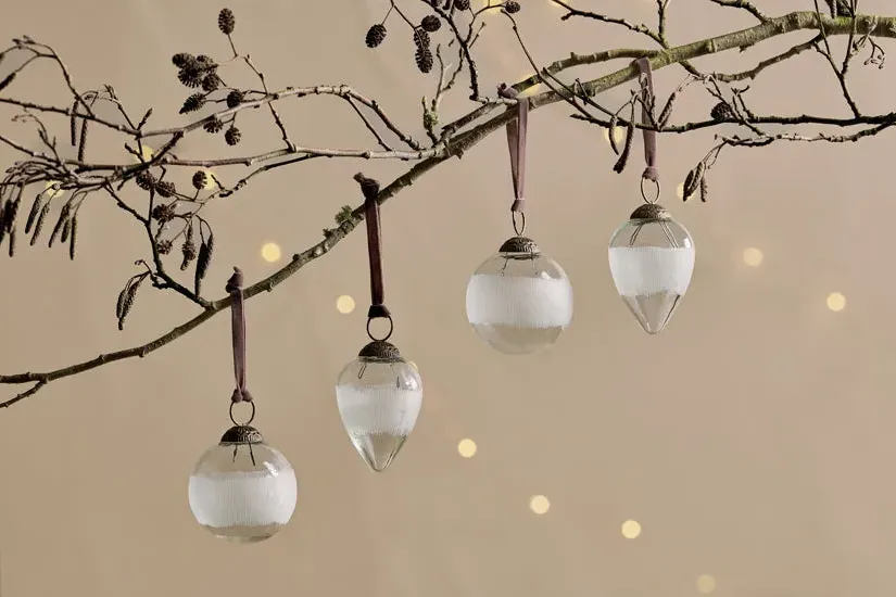 Anara Etched Bauble Set of 4 - Clear image