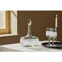 Anara Etched Decanter - Clear Glass