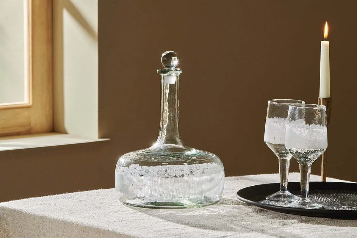 Anara Etched Glass Decanter - Clear product