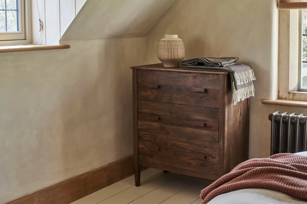 Anbu Acacia 3-Drawer Chest of Drawers - Washed Walnut product