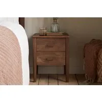 Anbu Acacia Bedside Table with Storage - Washed Walnut alternate view