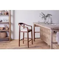 Anbu Acacia Counter Dining Chair - Washed Walnut