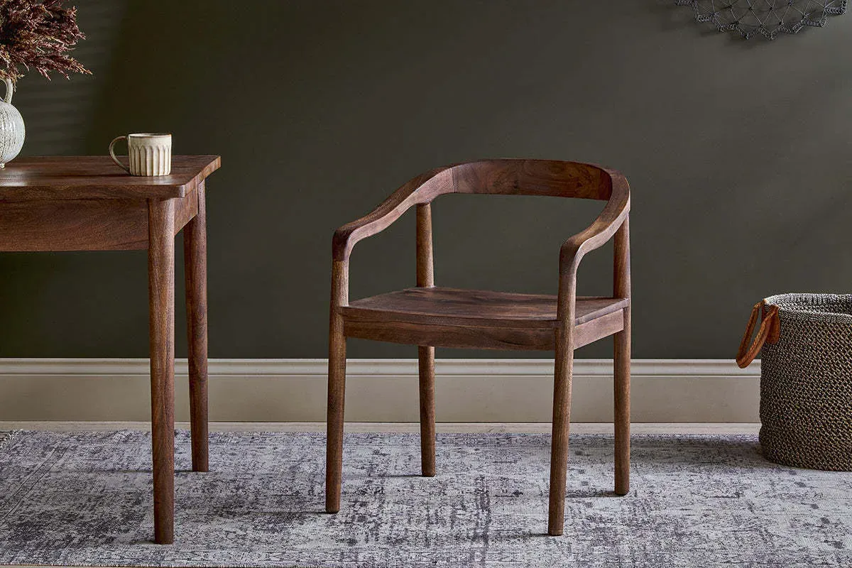 Anbu Acacia Dining Chair - Washed Walnut product