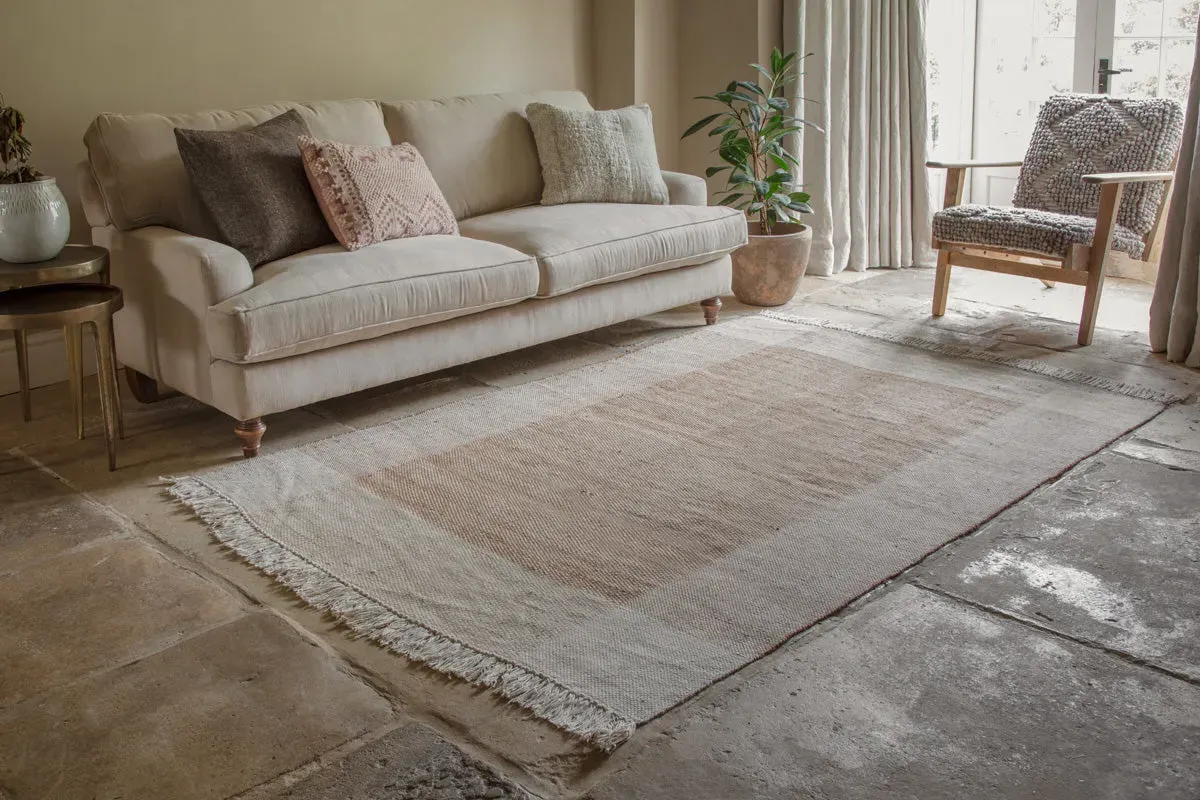 Andro Large Jute & Cotton Rug - Natural