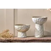 Anjuna Small Reactive Glaze Bowl - White