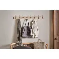 Ankita Large Wall Hooks - Antique Brass, Mango Wood