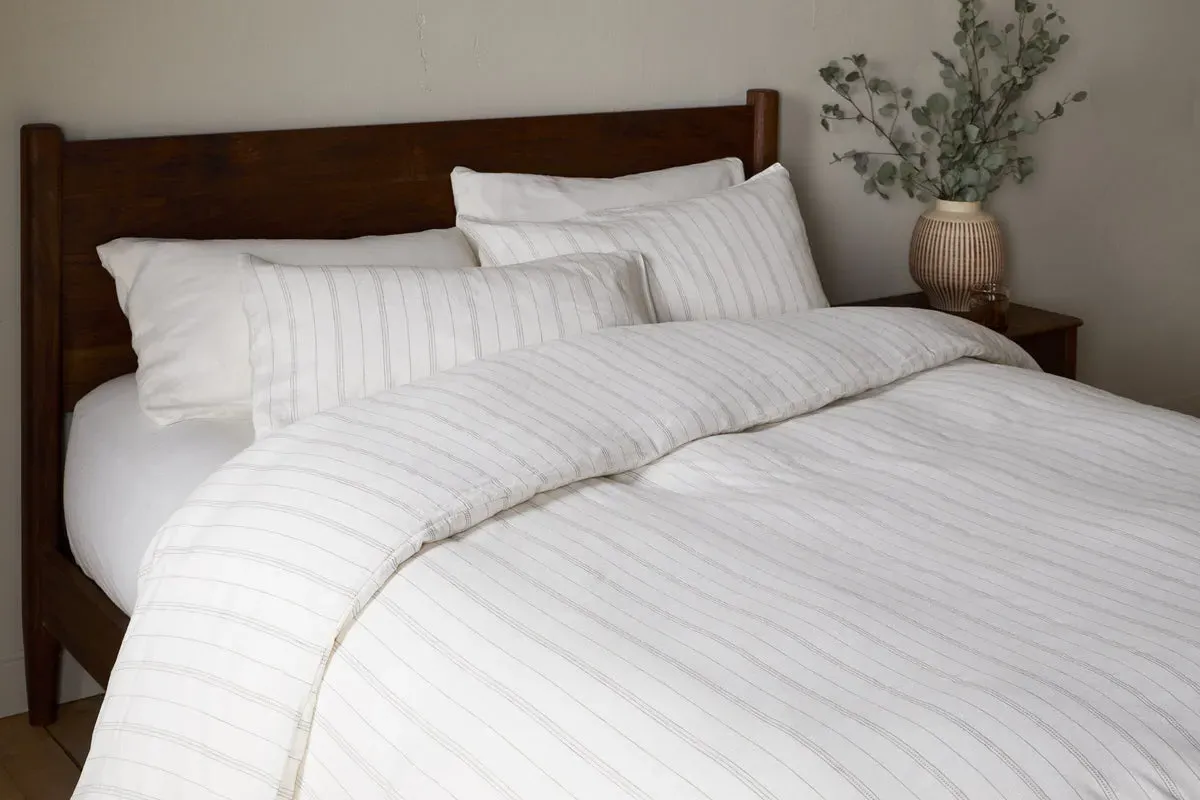 Anta Super King Duvet Cover - Sage Green, Hemp & Cotton