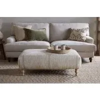 Aranya Upholstered Ottoman - Natural