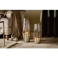 Arar Large Glass Lantern - Antique Brass