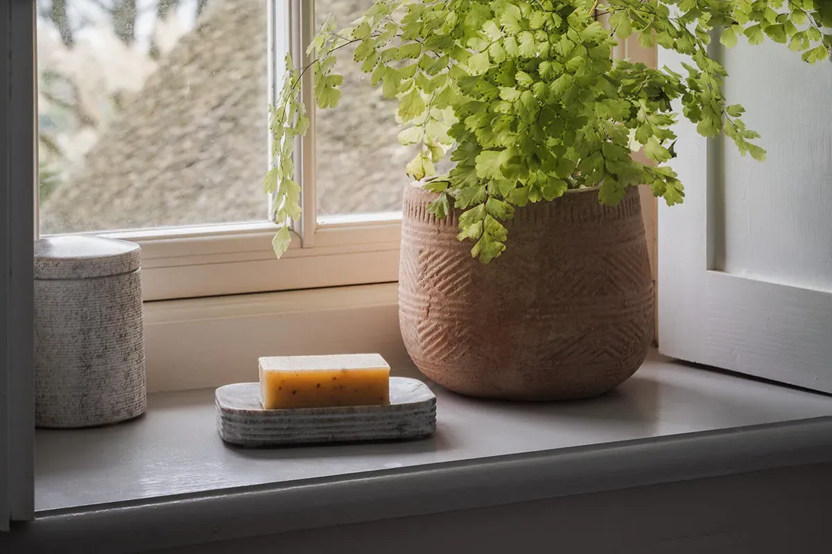 Asana Marble Soap Dish - Grey image