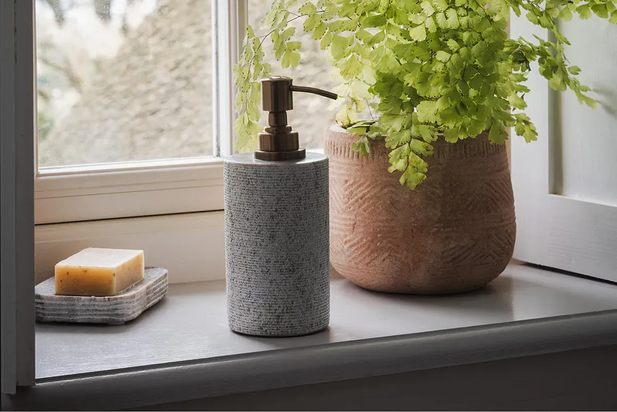 Asana Soap Pump - Grey, Marble image