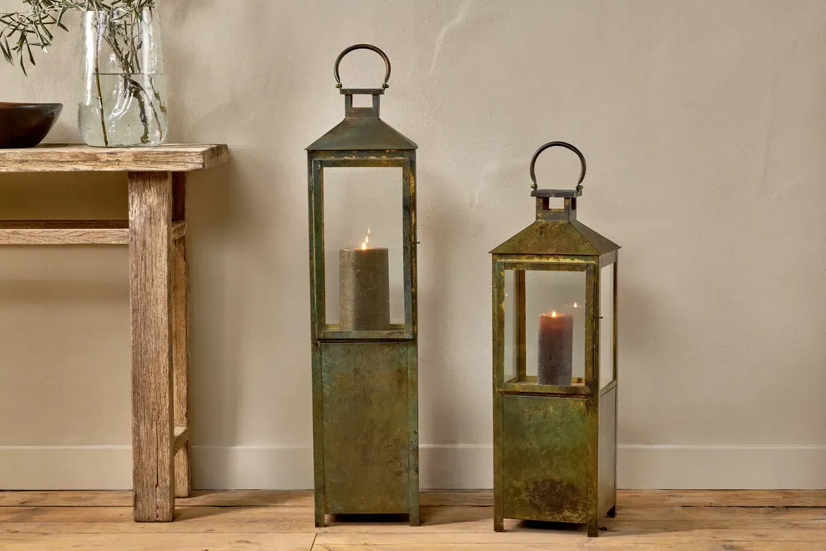 Asharu Small Lantern - Antique Patina