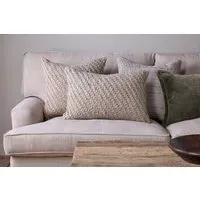 Atifa Cotton & Wool Cushion Cover - Natural