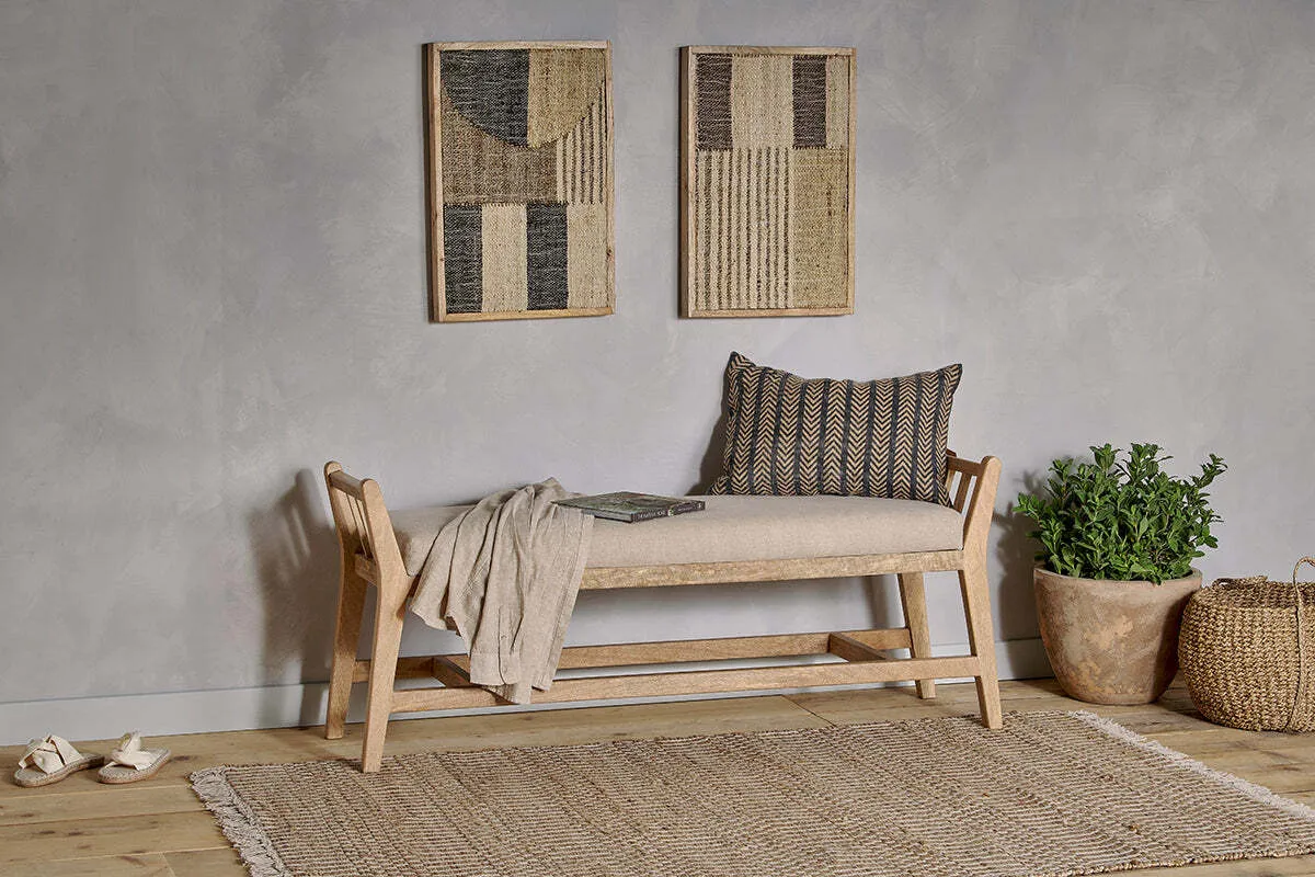 Avanthi Upholstered Sleigh Bench - Natural product