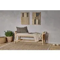 Avanthi Upholstered Sleigh Bench - Natural