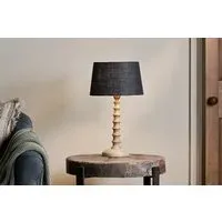 Avisa Mango Wood Bedside Table Lamp - Natural