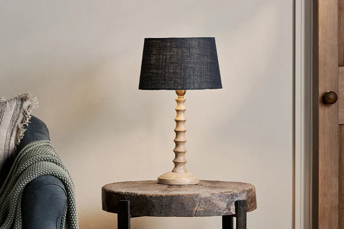 Avisa Mango Wood Bedside Table Lamp - Natural image
