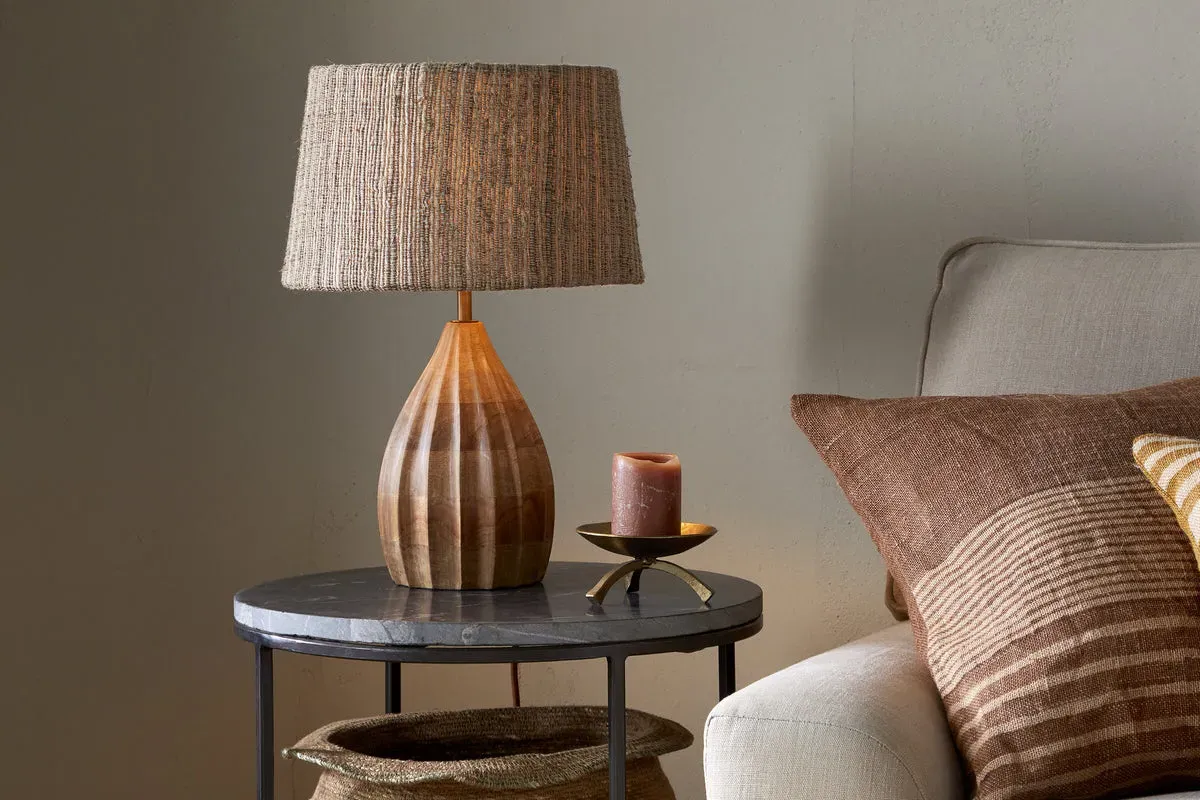 Awaa Teardrop Table Lamp Base - Natural, Mango Wood product