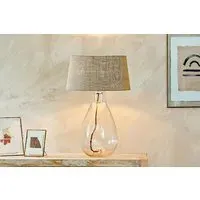 Baba Large Tall Recycled Glass Lamp - Clear Glass